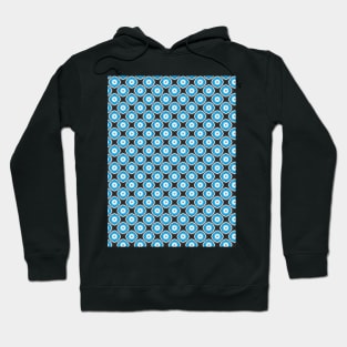 Ice blue with small shapes retro look Hoodie